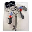 Alice in Wonderland Round Hall Key with Charms Key Chain